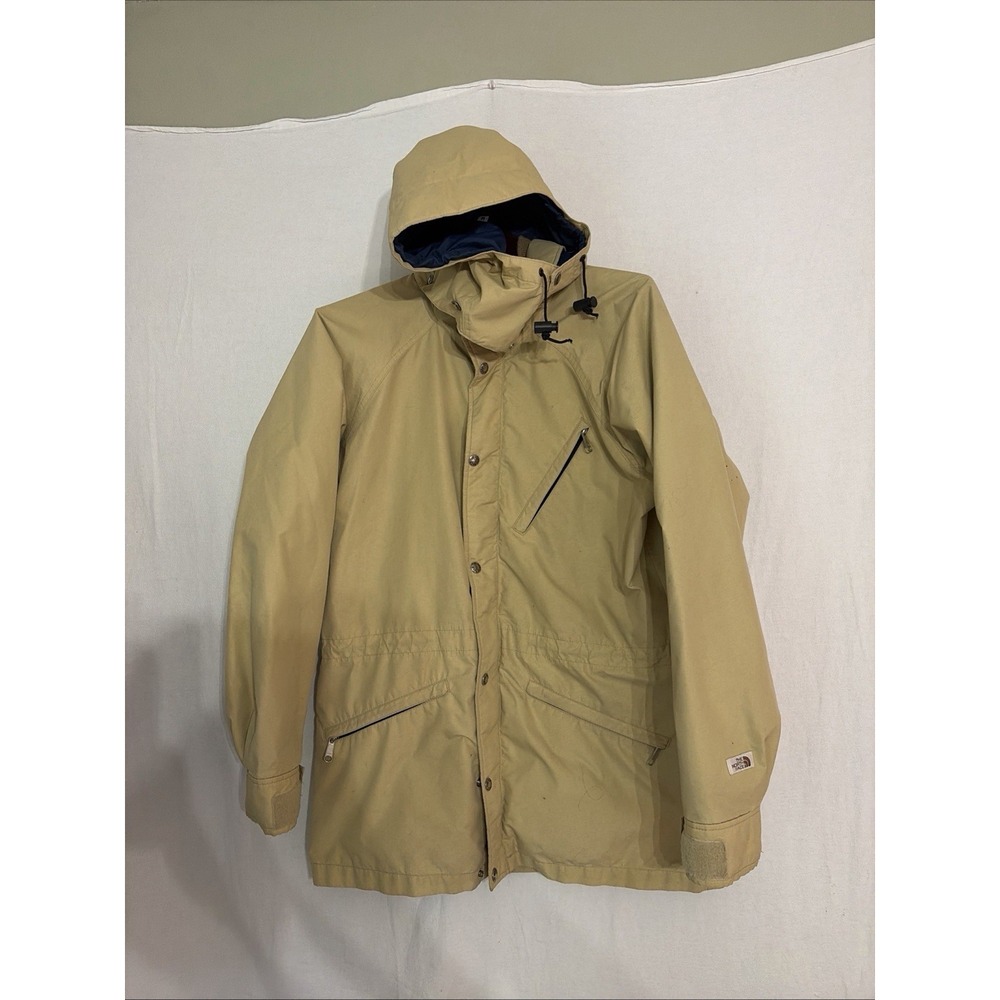 Vintage The North Face Gore-Tex Jacket M Tan USA Made Brown Label Hiking Y2K